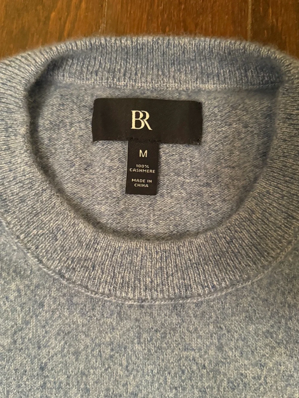 Banana Republic Men’s 100% Cashmere Crew Neck Sweater Light Grey Blue Size M